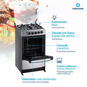 Estufa INDURAMA CADIZ 4 PTS Gas Natural 30001498