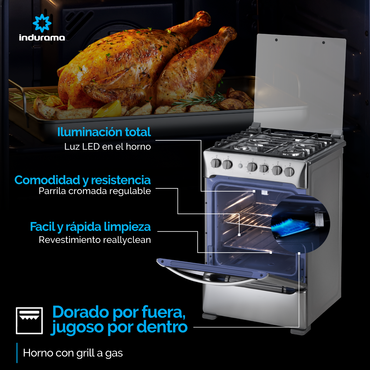 Estufa INDURAMA Florencia Zafiro Croma Gas Natural 30000848