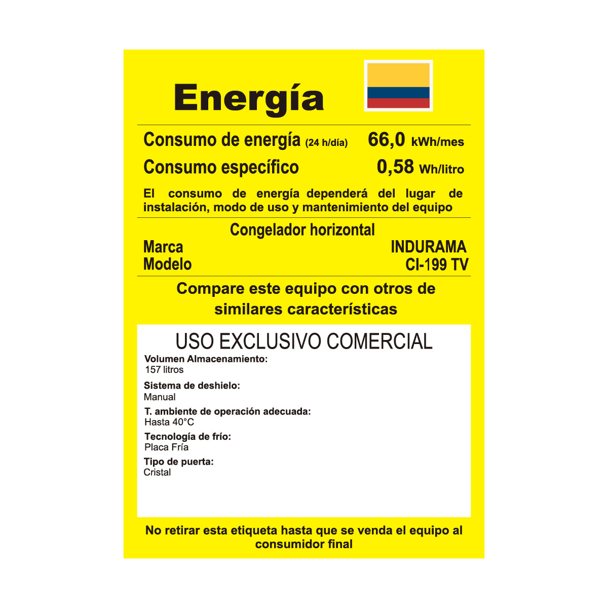 Congelador Indurama Horizontal 204 Litros Tapa de Vidrio CI-199TV