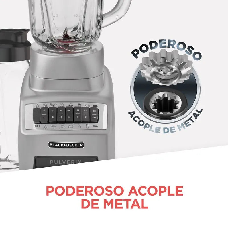 Licuadora Black+Decker Pulverix de 700 Watts 6 Cuchillas BL1140MS