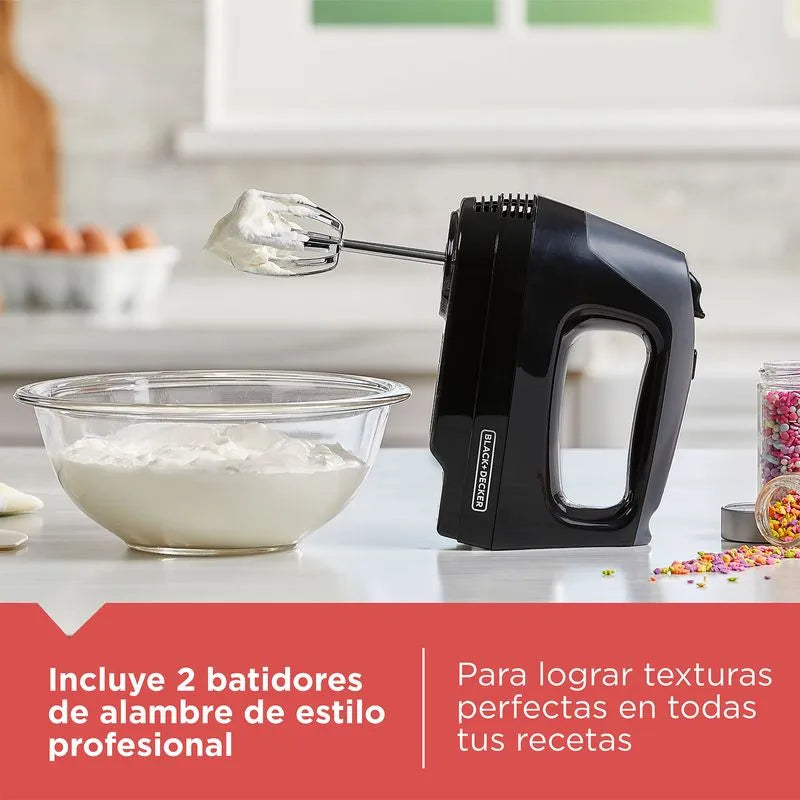 Batidora Black+Decker de mano liviana Negra MX1515-1BDLA