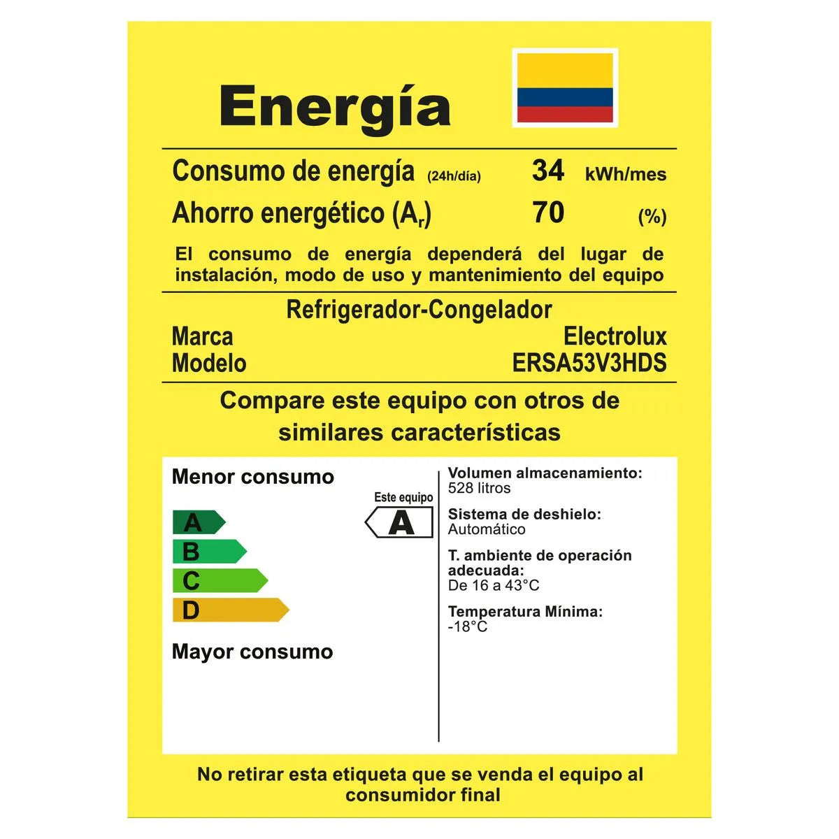 Nevecón Electrolux 528 Lts Inverter Silver ERSA53V3HDS