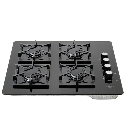 Estufa de Empotrar Tandoori Cristal Haceb de 4 puestos de 60X51 cm a Gas Natural - CUB TANDOORI CRISTAL 66-54 GN