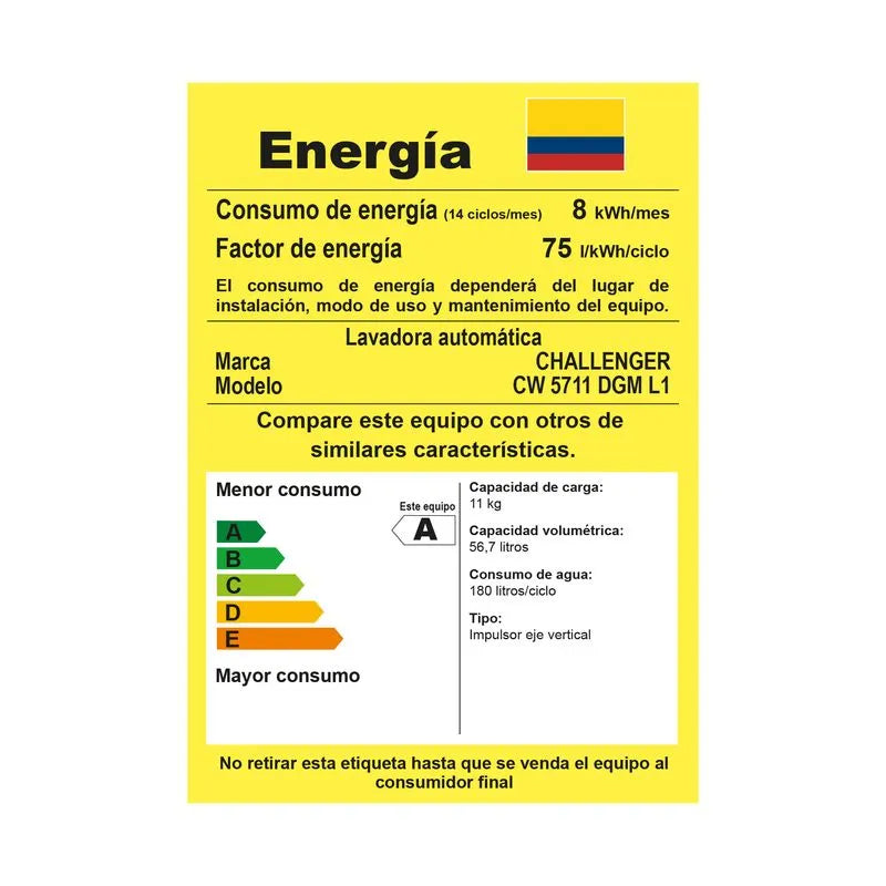 Lavadora Challenger Automática 11 Kg Carga Superior - CW-5711DGM