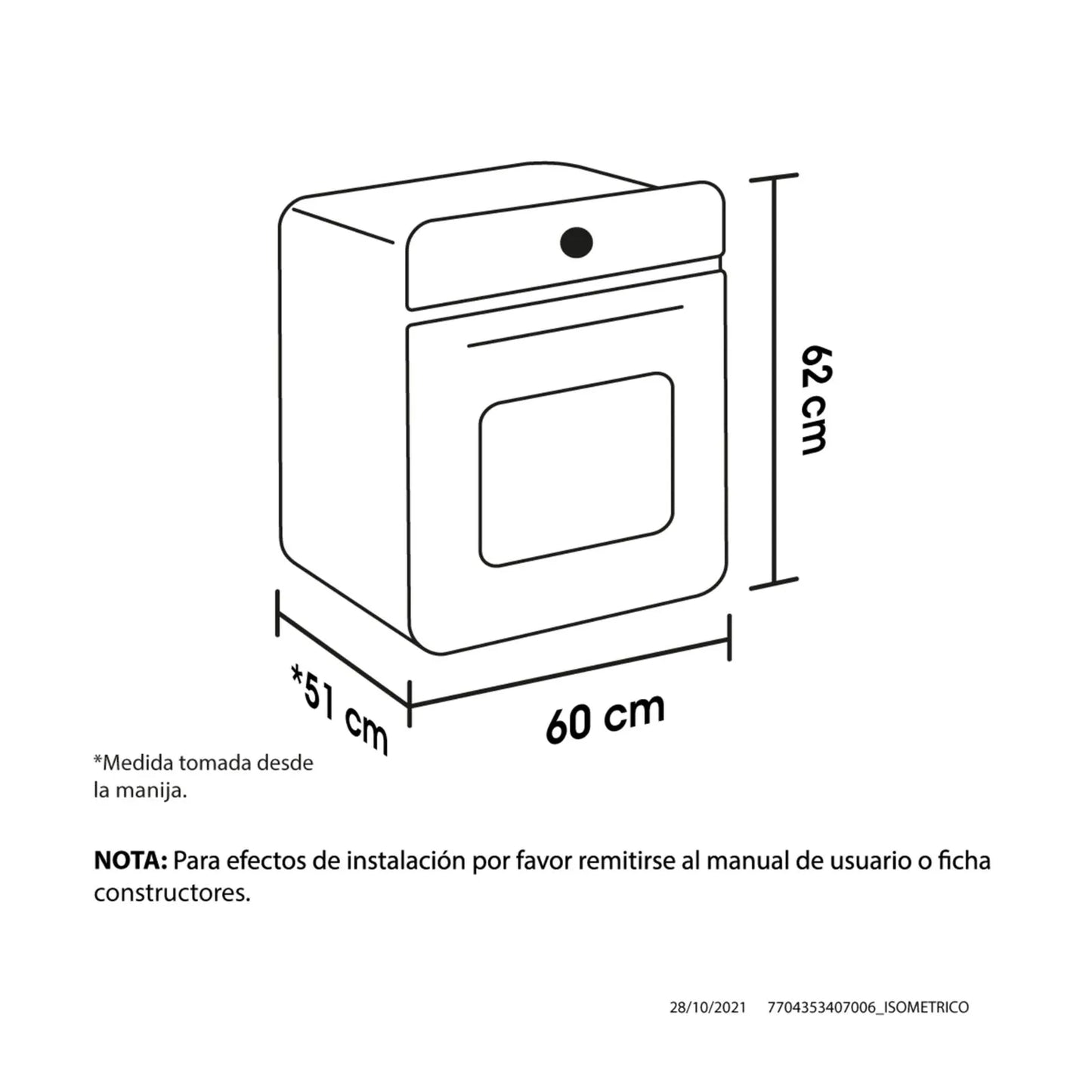 Horno a gas Tandoori 60 cm negro gas natural Haceb - HG TANDOORI 60 NEGRO GN - Logística Haceb