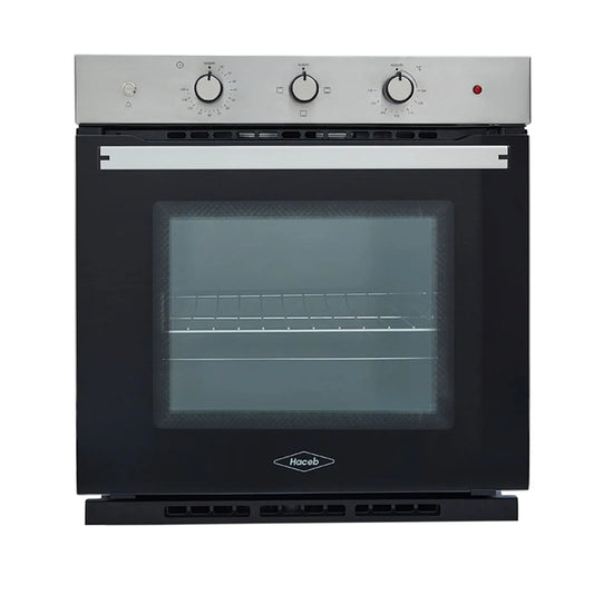 Horno eléctrico Tofu 60 cm Inox con vidrio negro 120V Haceb - HE TOFU 60 INOX-NE 120V - Logística Haceb