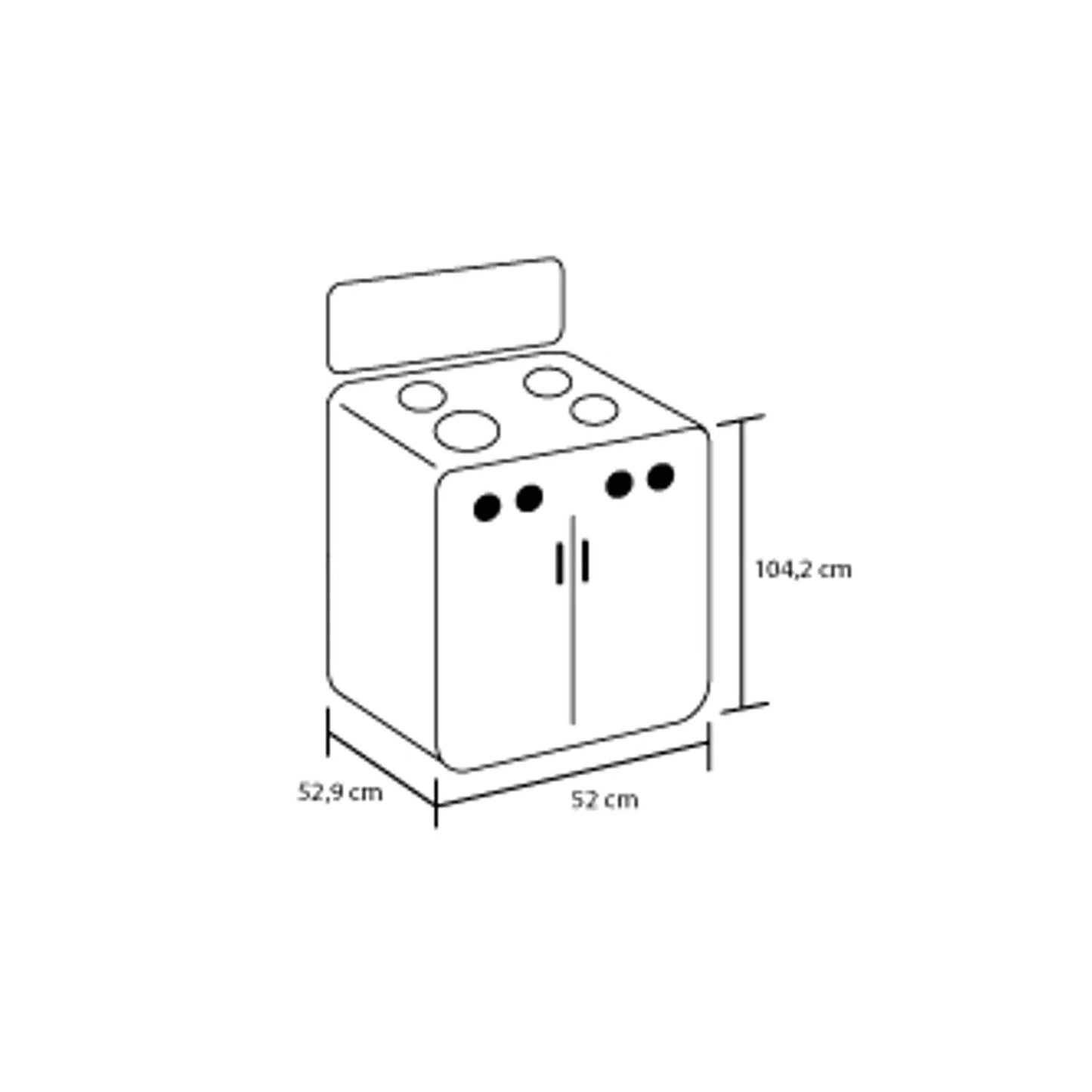 Estufa Haceb Romero Gabinete Torre Mixta 3x1 Gas Propano Plata - ESTRO T MIX 3X1 GP PL- Logística Haceb