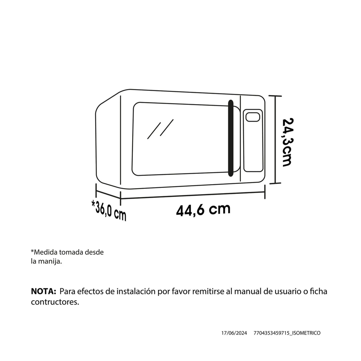Horno Microondas Haceb Blanco de 20 lts - 0.7- Logística Haceb