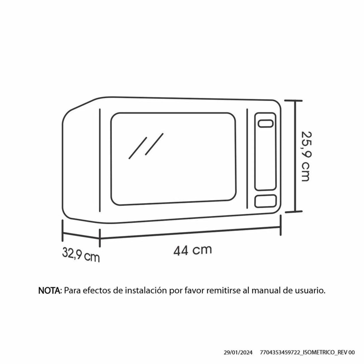 Horno Microondas Haceb Plata de 20 lts - 0.7- Logística Haceb