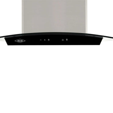 Campana isla vidrio inox Haceb -negro 60 Cm 3 velocidades- Logística Haceb