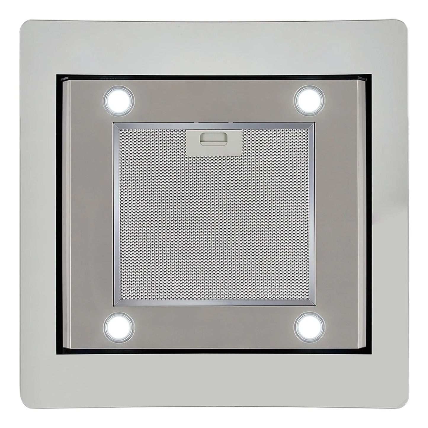 Campana isla vidrio inox Haceb -negro 60 Cm 3 velocidades- Logística Haceb
