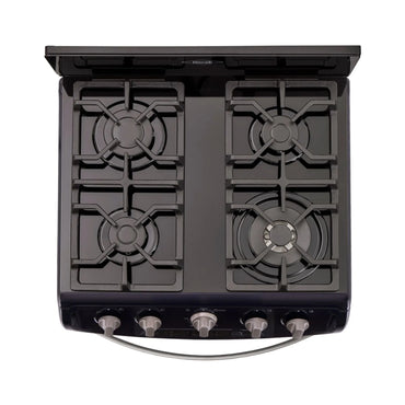 Estufa de piso en cristal Haceb de 60 cm gas natural Azul - EST CRISTAL 60-T GN AZ- Logística Haceb