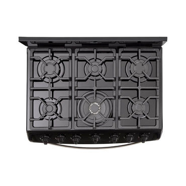 Estufa de piso en cristal Haceb de 76 cm gas natural negro - EST CRISTAL 76-T GN NE- Logística Haceb