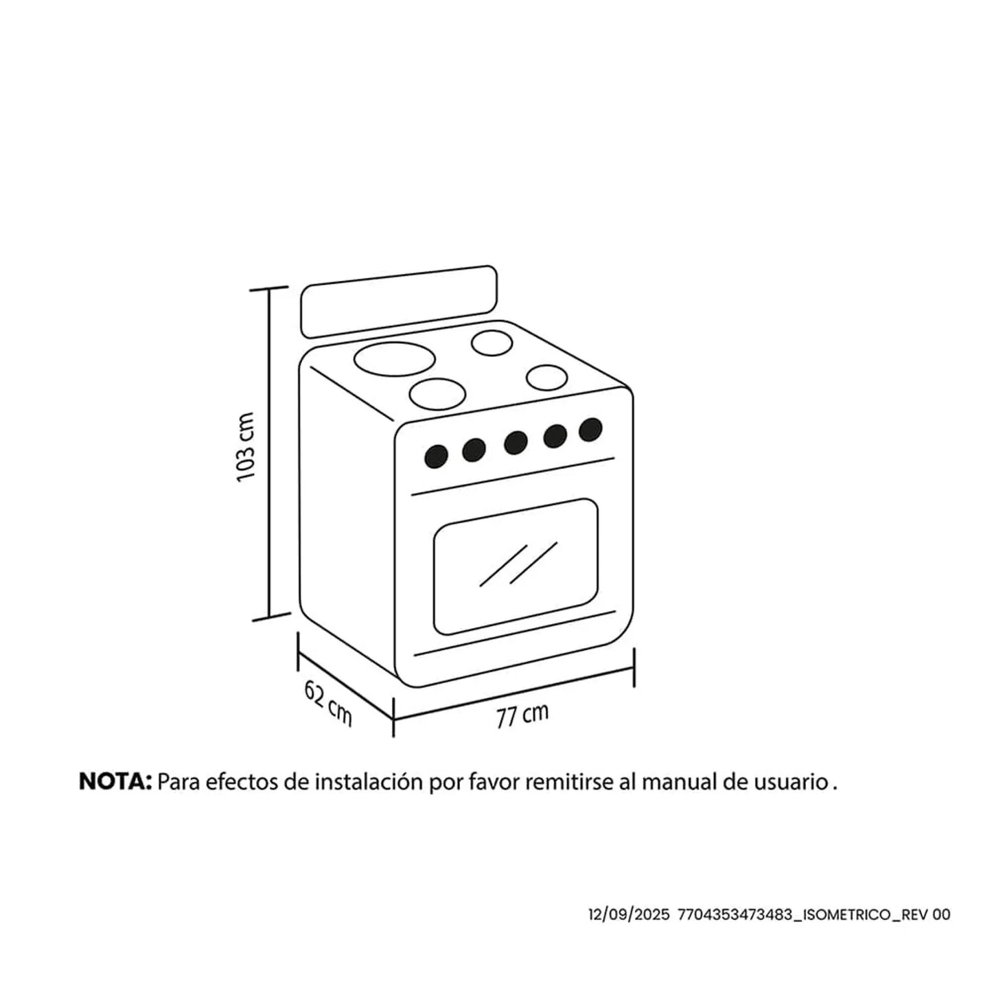 Estufa de piso en cristal Haceb de 76 cm gas propano negro- Logística Haceb