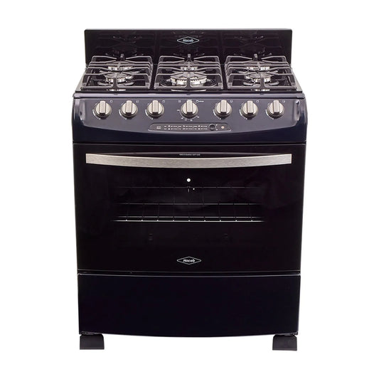 Estufa de piso en cristal Haceb de 76 cm gas natural azul - EST CRISTAL 76-T GN AZ- Logística Haceb