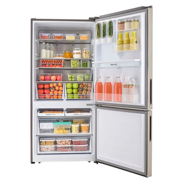 Nevera Haceb Bottom Mount 543 Litros con Dispensador de Agua Inox - BM 543 SE MI DA INOX INV- Logística Haceb