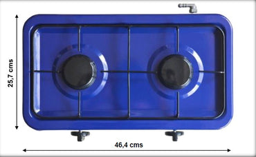 Estufa Indurama Mesa 2 Ptos Azul a Gas propano - EMI-210AGP