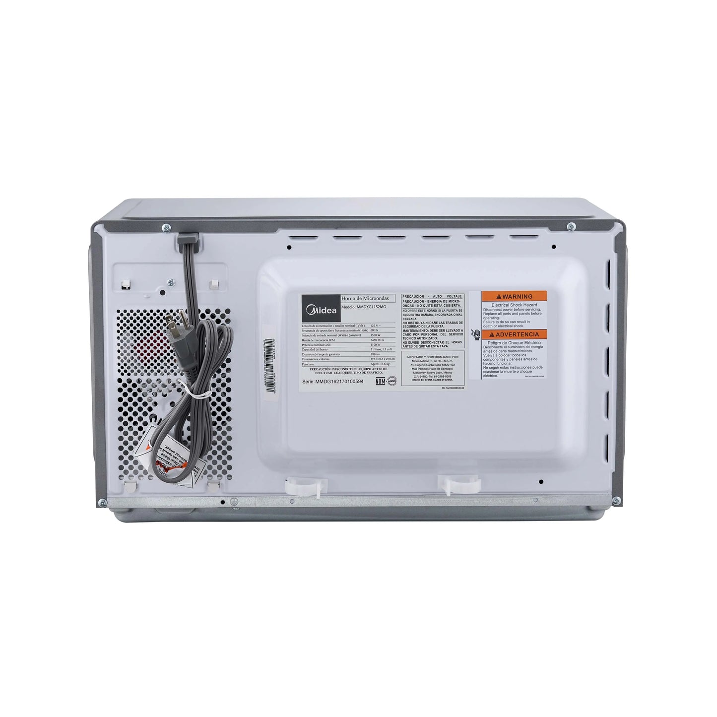 Horno Microondas Midea 1.1 Gris - MMDX11S2MG