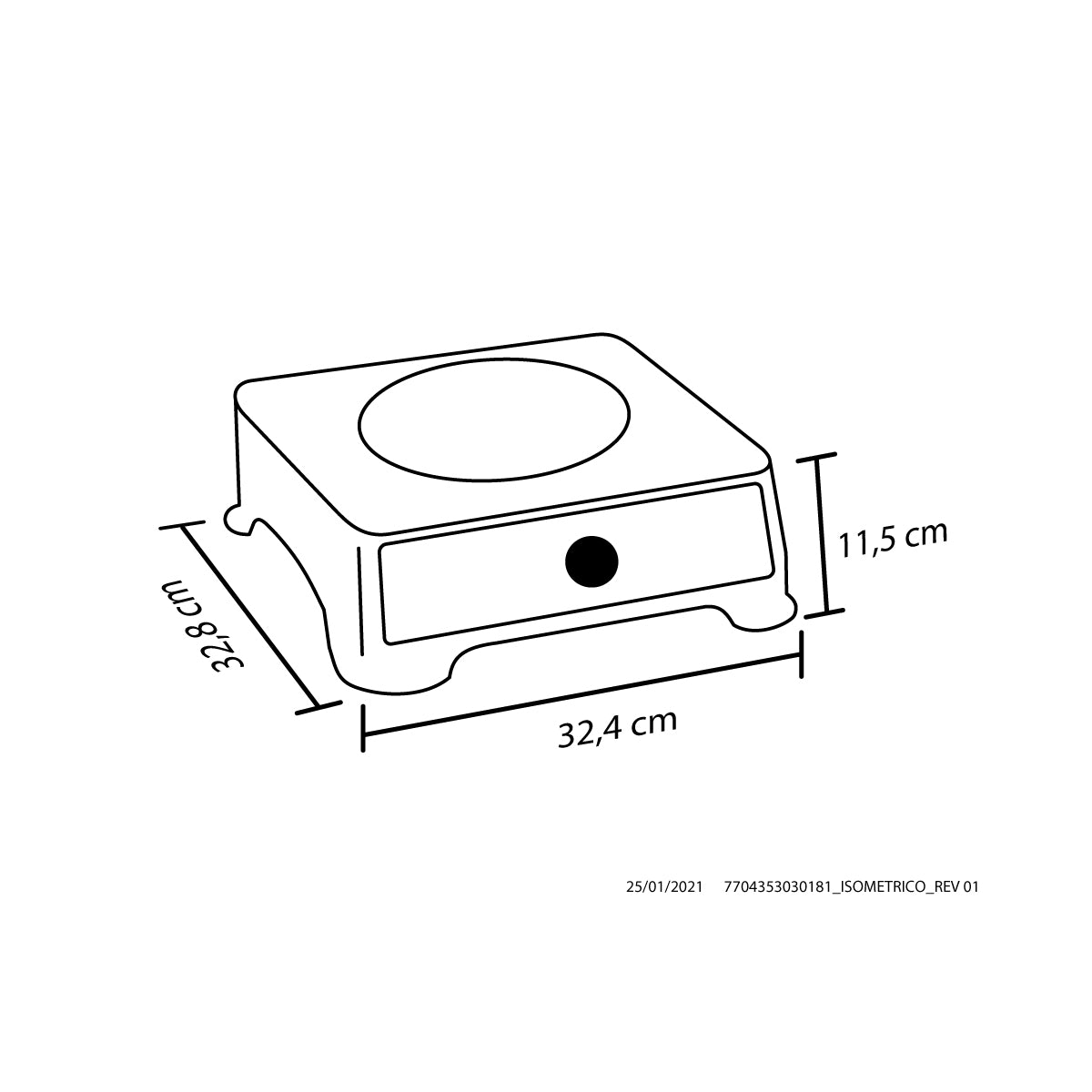 Cocineta Eléctrica Haceb de 1 puesto Gris/Azul - COCINETA AR ELEC-1 - Logística Haceb
