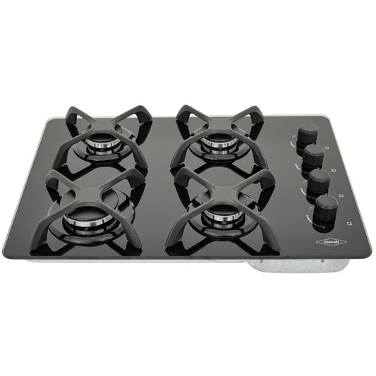 Estufa de Empotrar ASL CG Cristal de 4 puestos Haceb de 60 X 43 cm a Gas Natural - ASL60-43-CRISTAL-GN