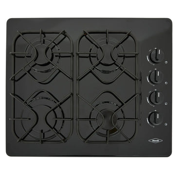 Estufa de Empotrar CG Haceb de 4 puestos de 60 cm a Gas Natural Esmaltada Negra- CUB CG 60 ESM NEGRA ML GN