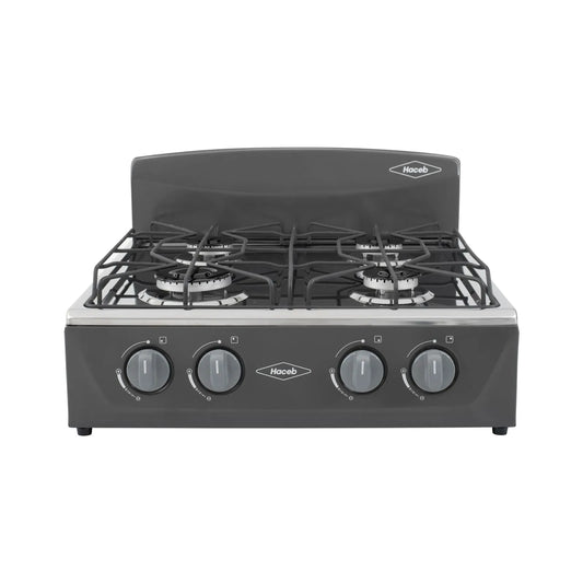 Estufa de mesa Avellana Haceb 4 puestos a Gas Natural Plata - EM AVELLANA T GN PL