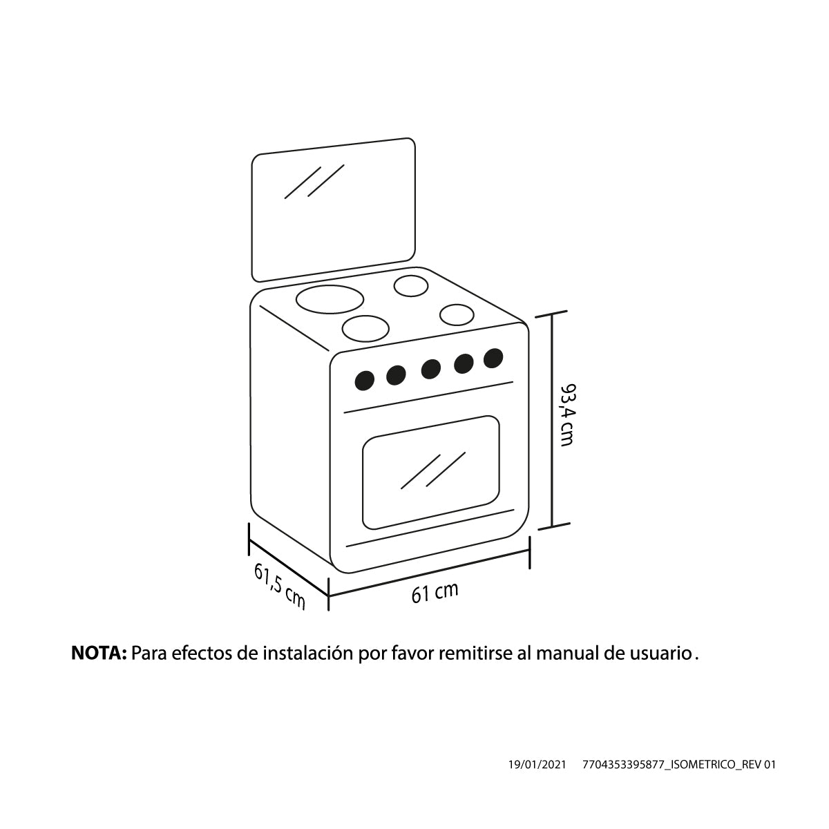 Estufa Orégano Ultra Haceb de 4 puestos 60 cm a Gas Natural Inox - ESTUFA OREGANO 60 ULTRA GN INOX - Logística Haceb
