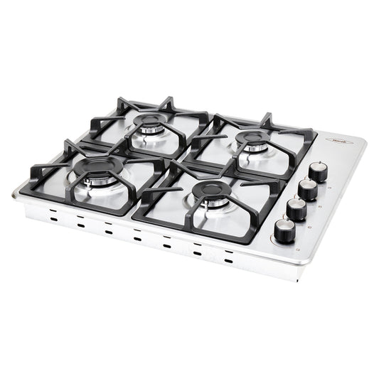 Estufa de Empotrar TA Haceb de 4 puestos en Hierro Fundido de 60X51 cm a Gas Natural Inox - CUB TA 60-51 INOX HF GN