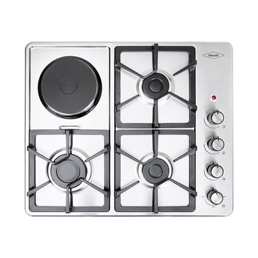 Estufa de Empotrar TA Haceb de 3 puestos 3X1 RB de 60-51CM a Gas Propano Inox - CUB TA 60-51 INOX 3X1 RB GP 120V - Logística Haceb