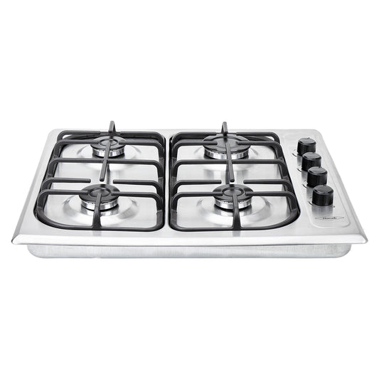 Estufa de Empotrar SE Haceb de 4 puestos de 60-51 cm a Gas Natural Inox - CUB SE 60-51 INOX HF GN