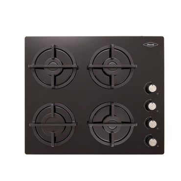Estufa de Empotrar Cristal Haceb de 4 puestos de 60x51 cm a Gas Propano Negra - CUB TO 60-51 CRISTAL HF GP - Logística Haceb