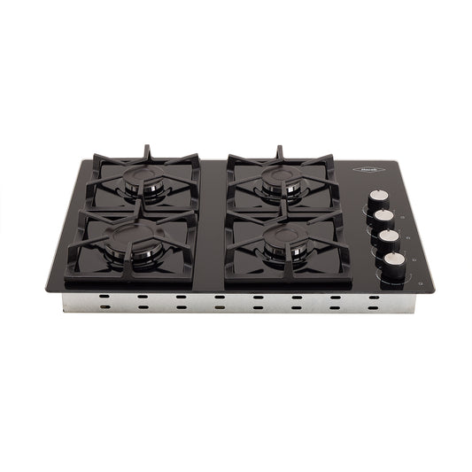 Estufa de Empotrar Cristal TA Haceb de 60x43 cm a Gas Propano Negra - CUB TA CRISTAL 60-43 GP - Logística Haceb