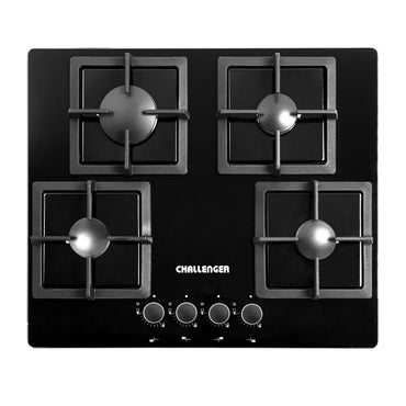 Cubierta Challenger Empotrar 60 Cm Vidrio Negro SQ-6762-EI