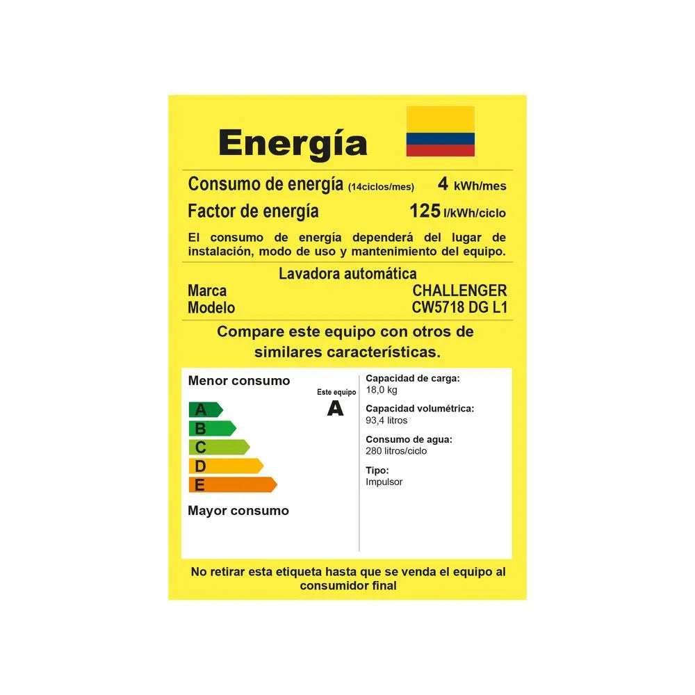 Lavadora Automática Challenger 18 Kg Dark Grey - CW-5718