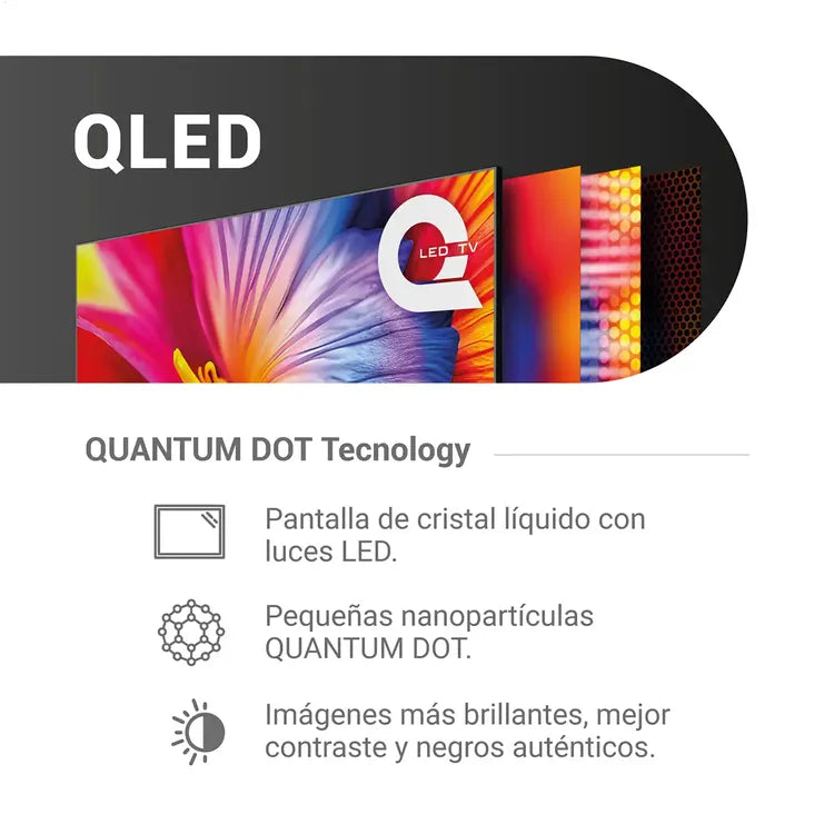 Televisor Hyundai 50" Pulgadas QLED Smart TV Google - HYLED5025QG