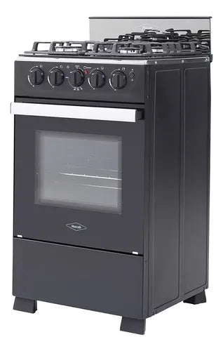 Estufa Romero Cristal de 4 puestos 50 cm a Gas Natural Negro - ESTRO50-CRISTAL