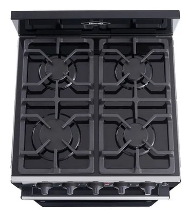 Estufa Romero Cristal de 4 puestos 50 cm a Gas Natural Negro - ESTRO50-CRISTAL - Logística Haceb