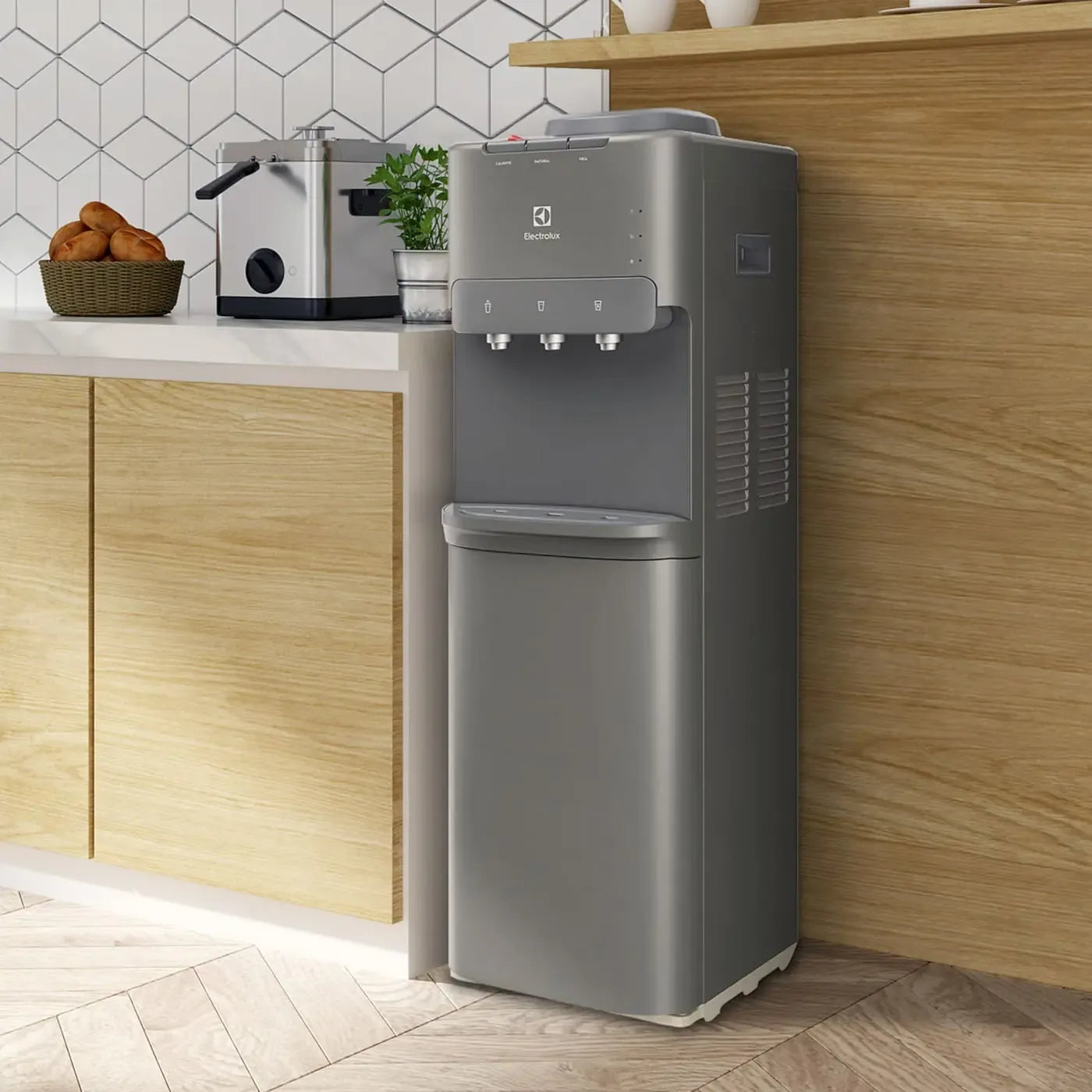 Dispensador de Agua ELECTROLUX Con Nevera Gris EA20SR