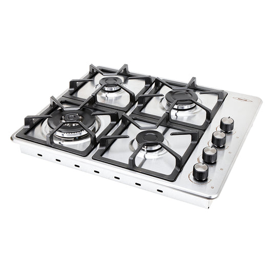 Estufa de Empotrar TA Haceb de 4 puestos en Hierro Fundido Dual de 60X51 cm a Gas Natural Inox- CUB TA 60-51 INOX HF DUAL GN