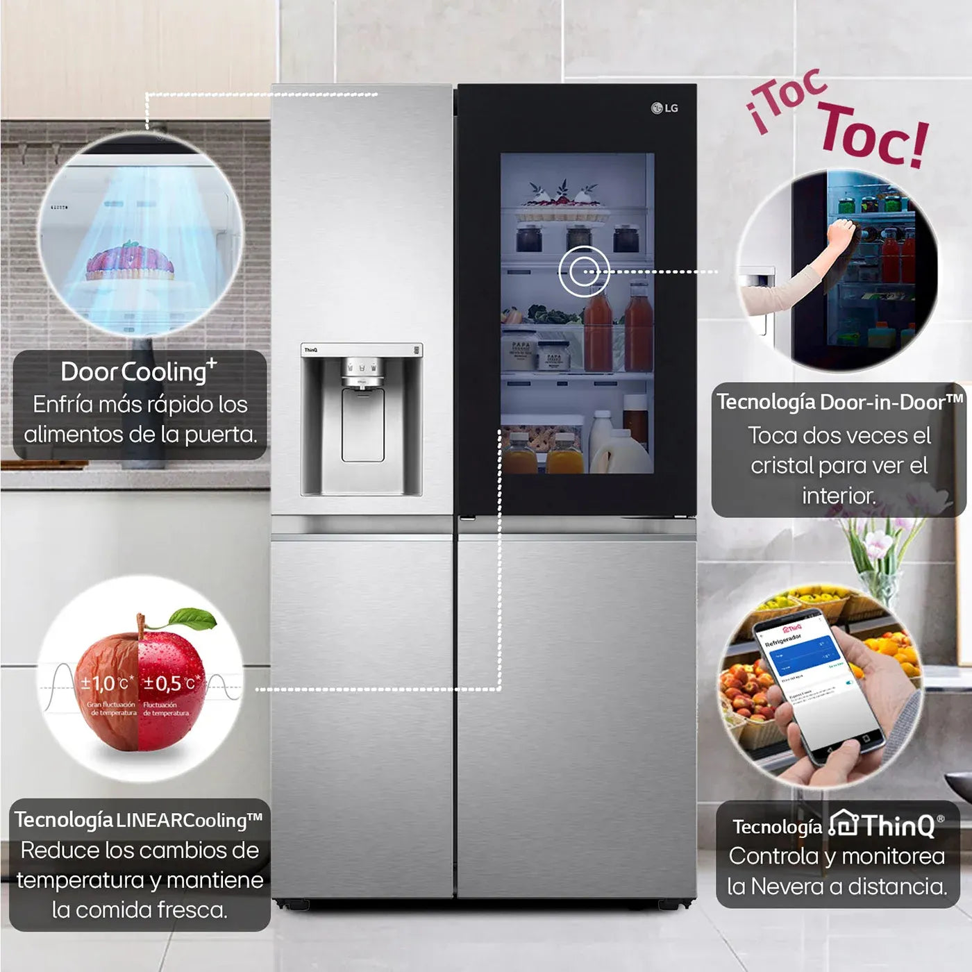 Nevecón LG 635LTS Plata Side By Side - GS66SXSC