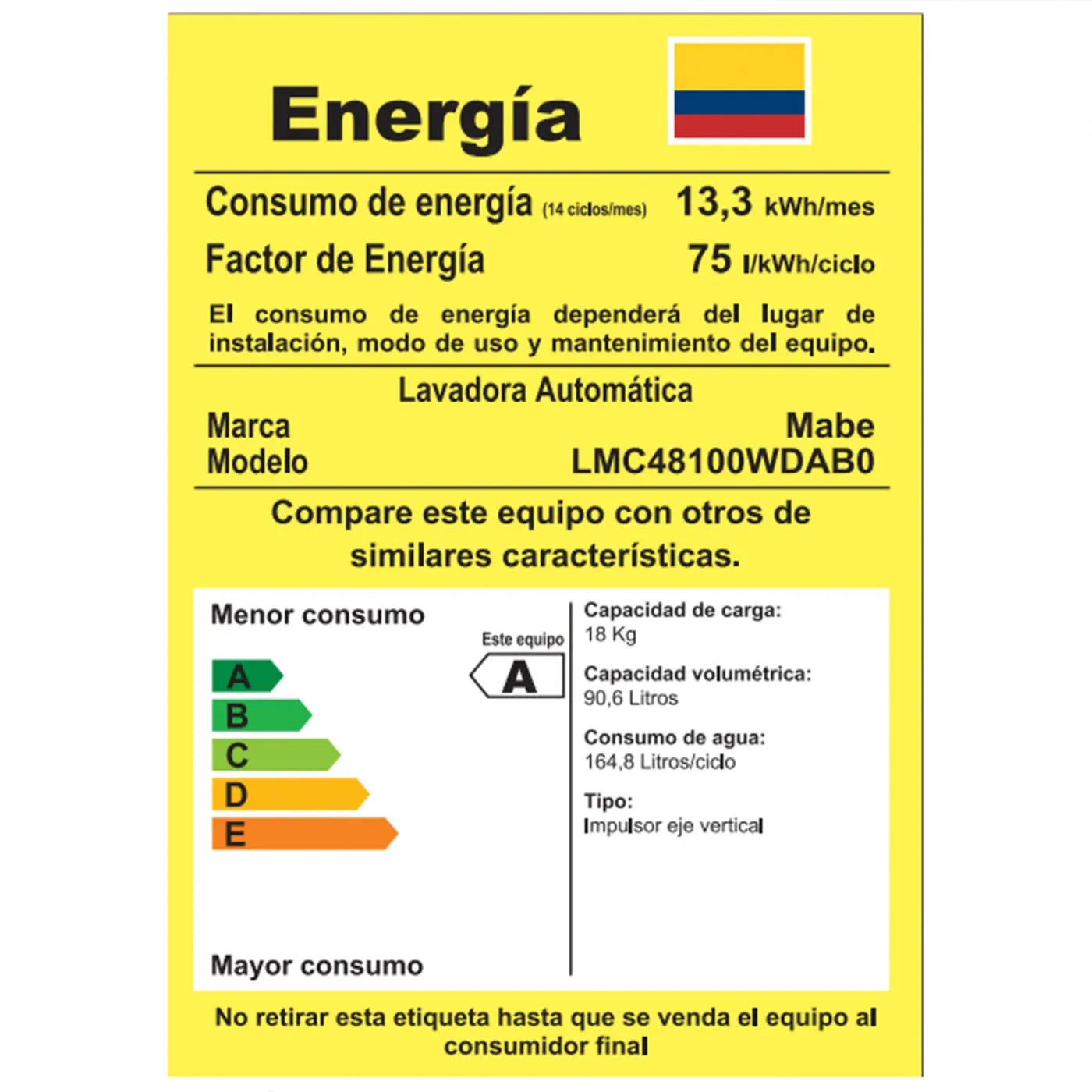 Lavadora MABE 18KG Diamond Gray LMC48100WDABO