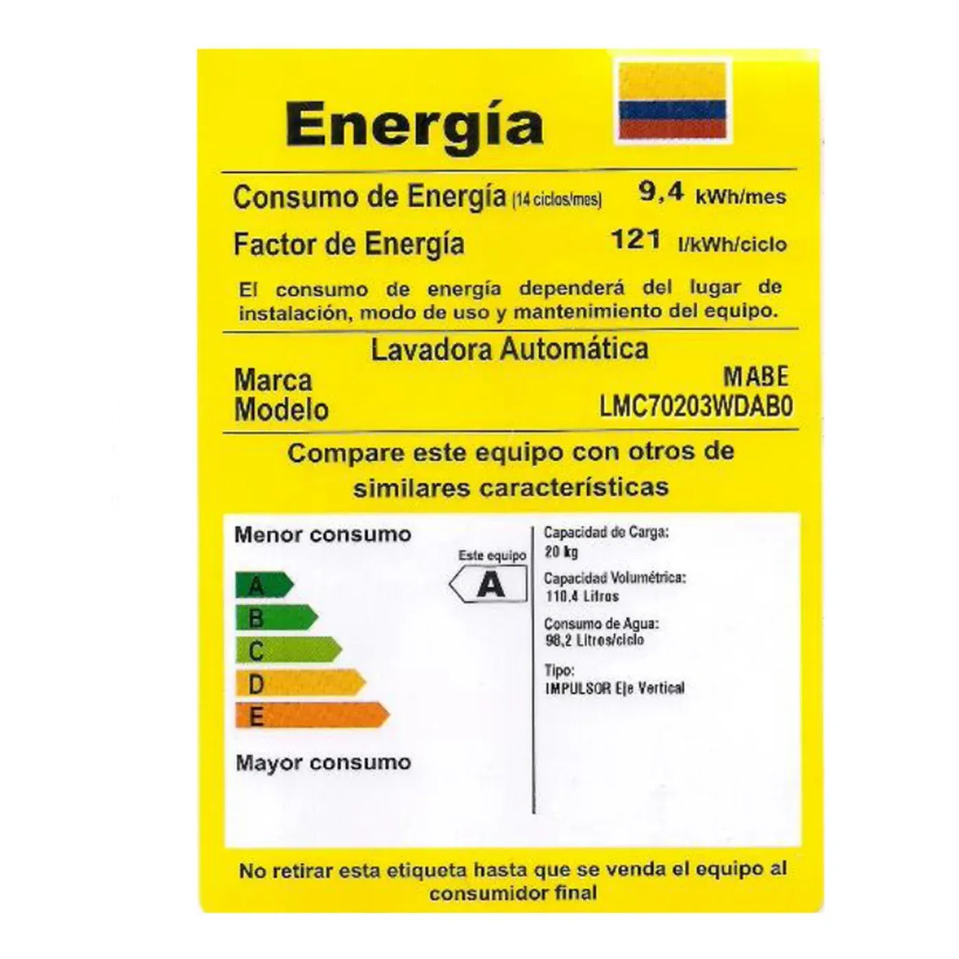 Lavadora Mabe 20 kg gris LMC70203WDABO