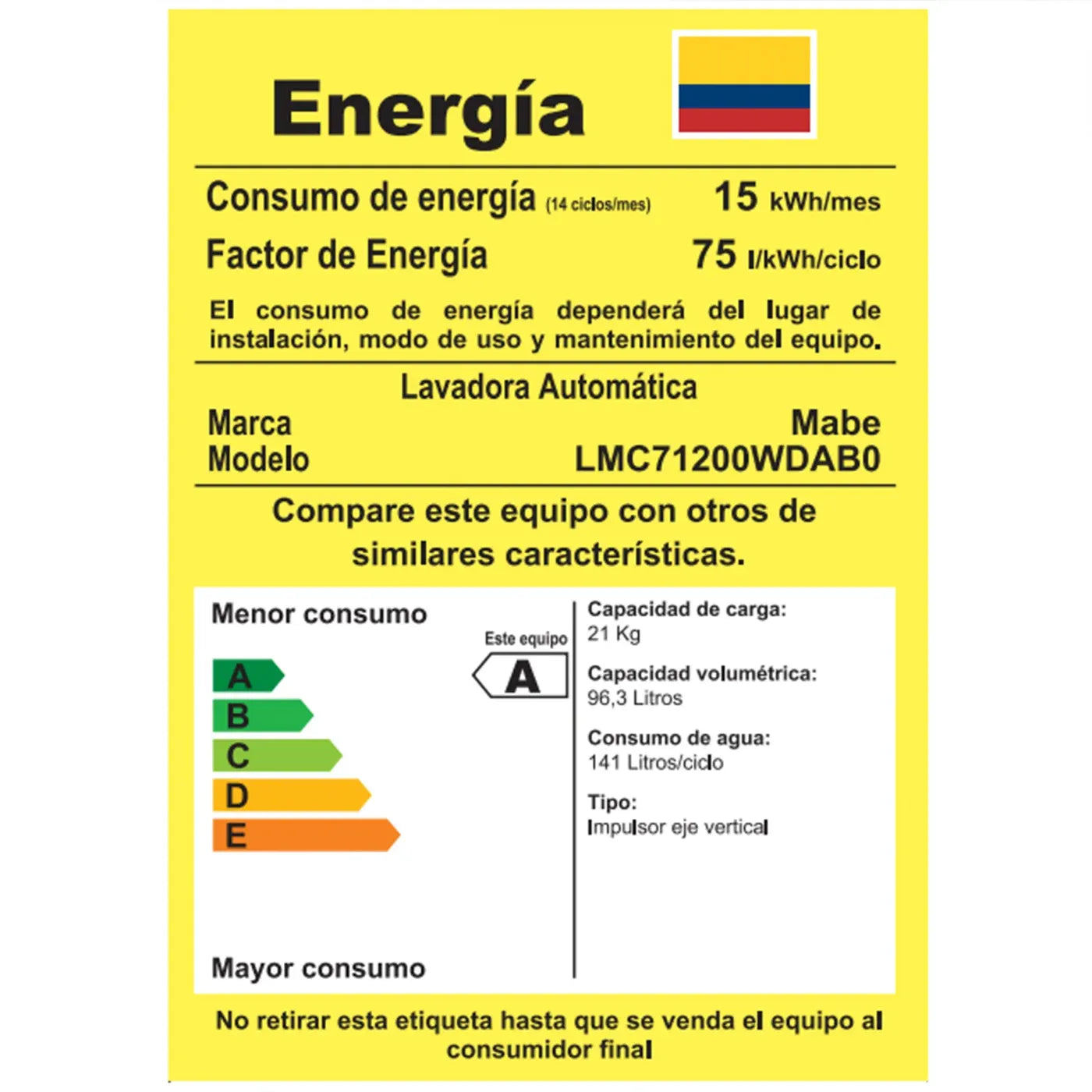 Lavadora Mabe 21 kg Diamond Gray LMC71200WDABO.