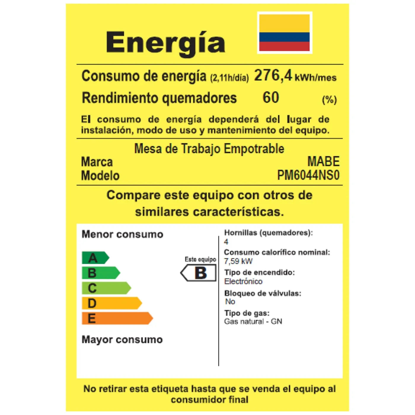 Cubierta de Empotrar MABE INOX 60CM - PM6044NSO