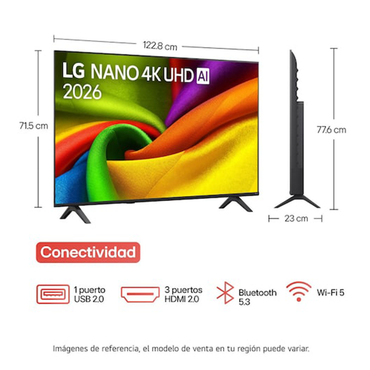 Televisor LG 55" Nano 4K UHD Smart TV con IA incluye AI Magic Remote - 55NU855BPSA