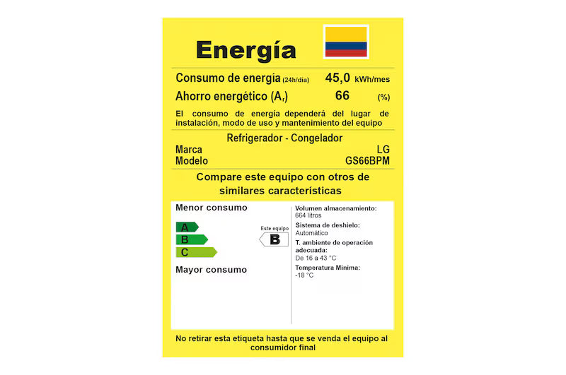 Nevecon LG Side by Side 664L Negro Mate Smart Inverter - GS66BPM.AEPCCLM