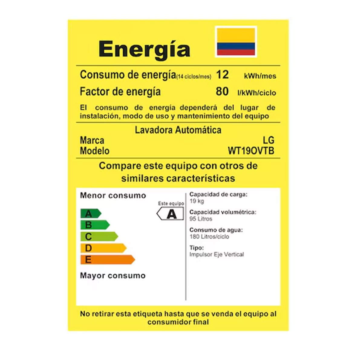 Lavadora Carga Superior LG 19Kg Negro TurboDrum Silencioso - WT19OVTB