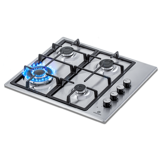 Estufa Empotrable 60 cm Inox 4 Quemadores Triple Corona Indurama Gas Natural. EGI-604AIF