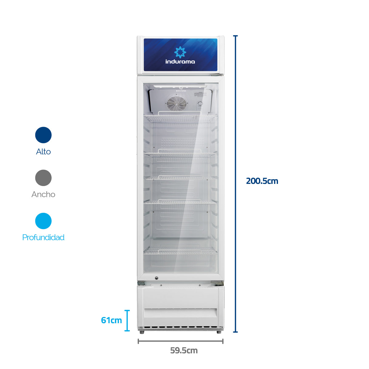 Vitrina Refrigerante Indurama 309 Litros Blanca - VFV-309