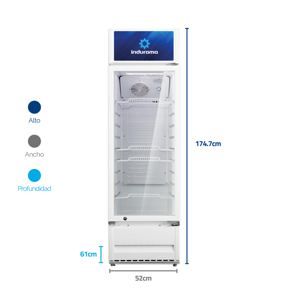 Vitrina Refrigerante Indurama 211 Litros Blanca - VFV-211